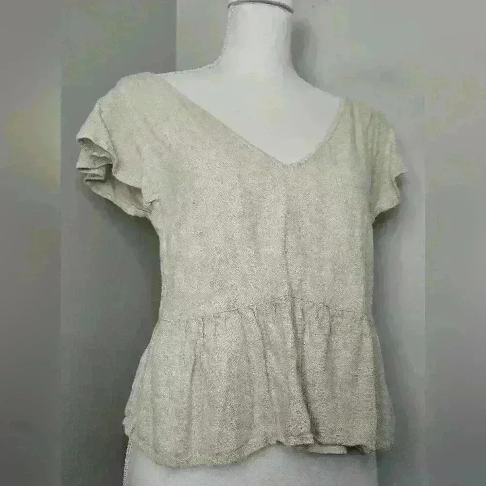 Abercrombie & Fitch Linen Flutter Sleeve - image 6